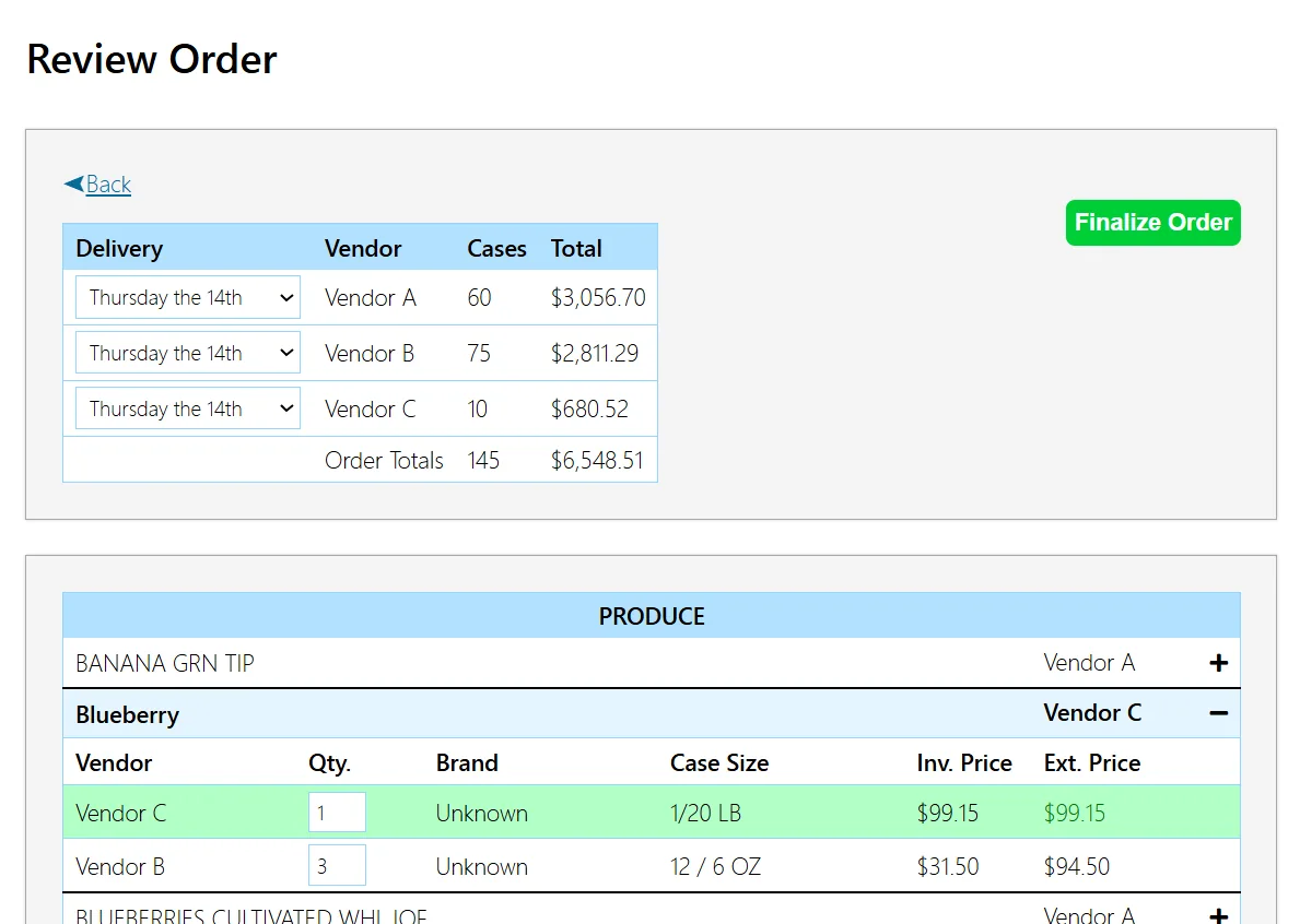 Real time price comparison