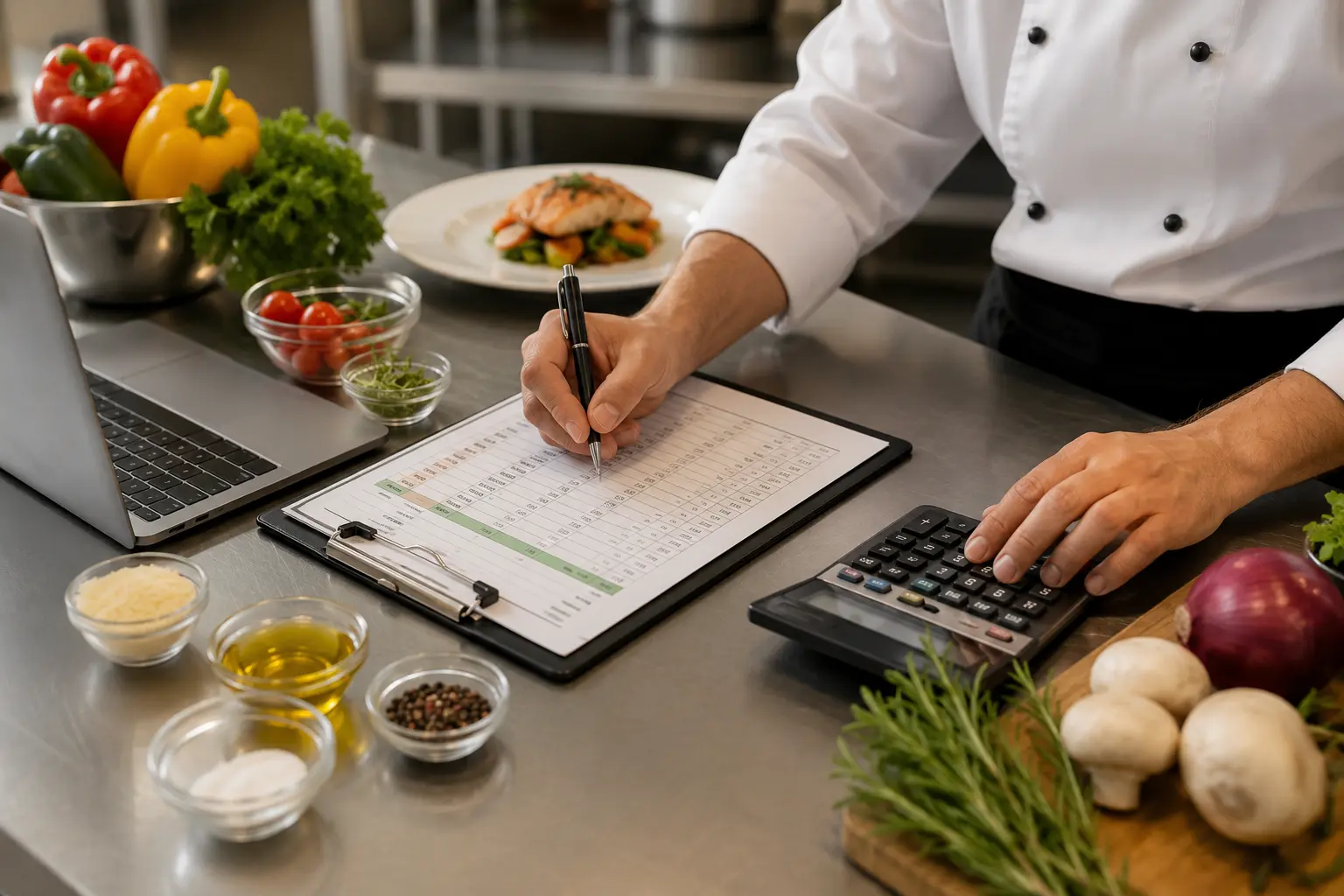 Chef’s Food Costing Workspace