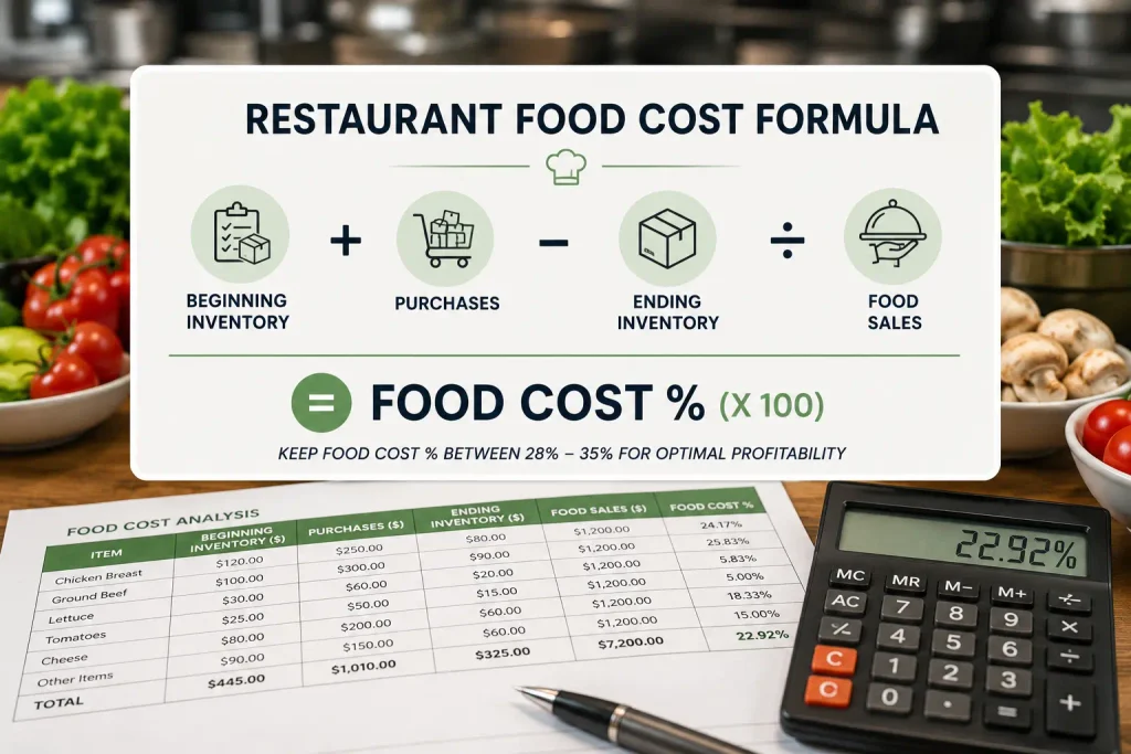 Restaurant Food Cost Formula Infographic

