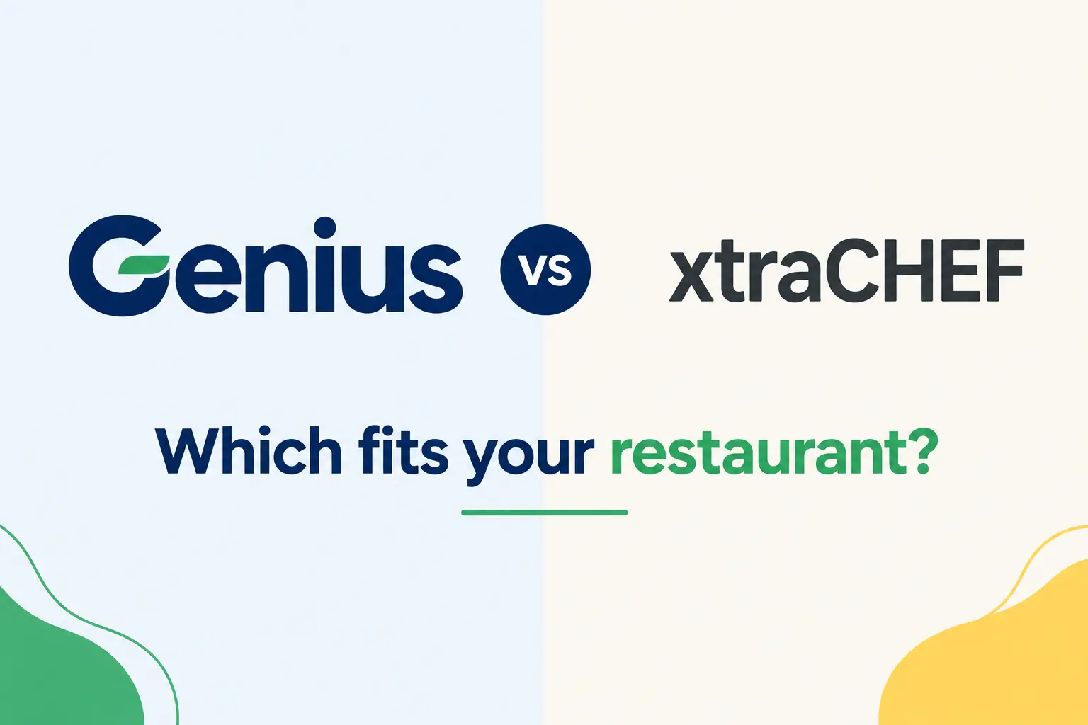Genius vs. xtraCHEF comparison for restaurants